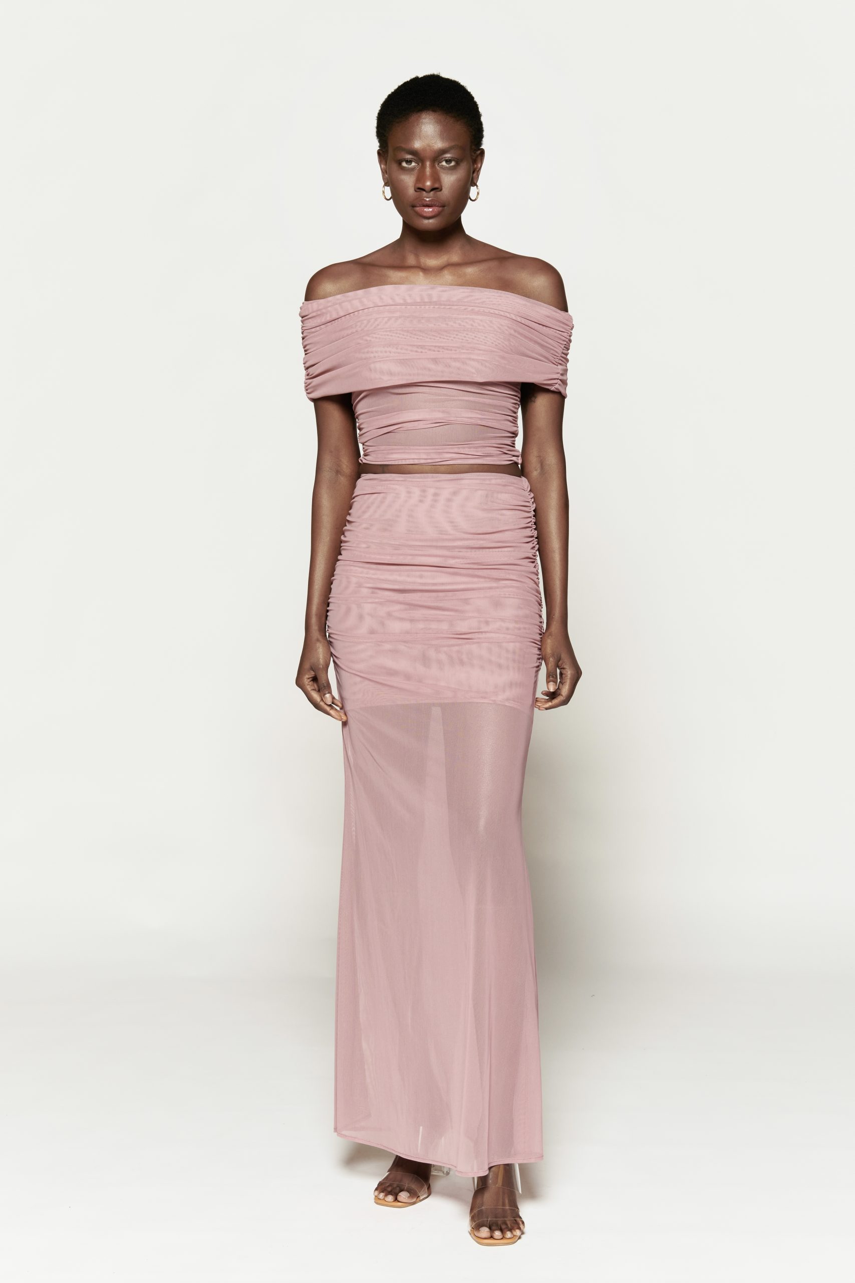 Eterea Co-ord con maniche removibili old rose