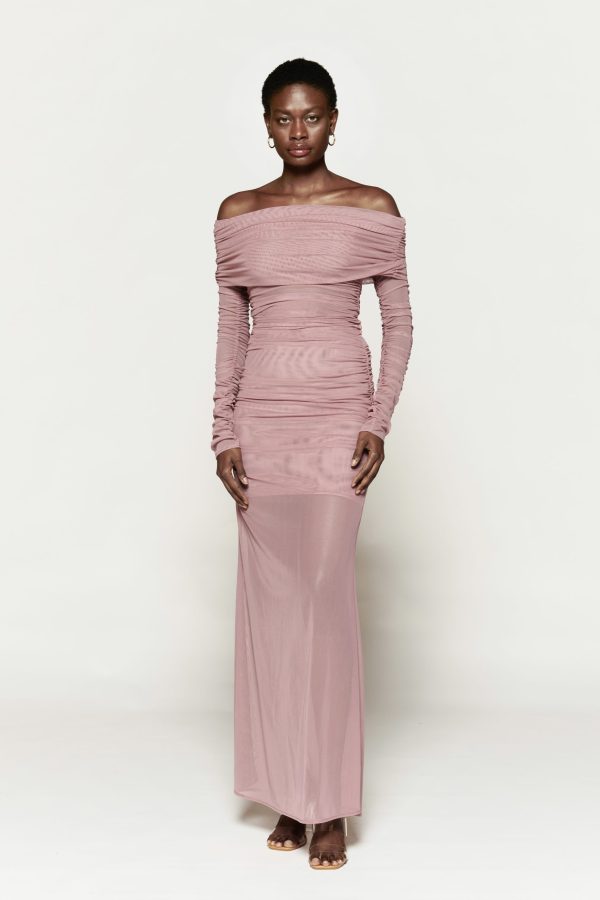Eterea Abito con maniche removibili old rose