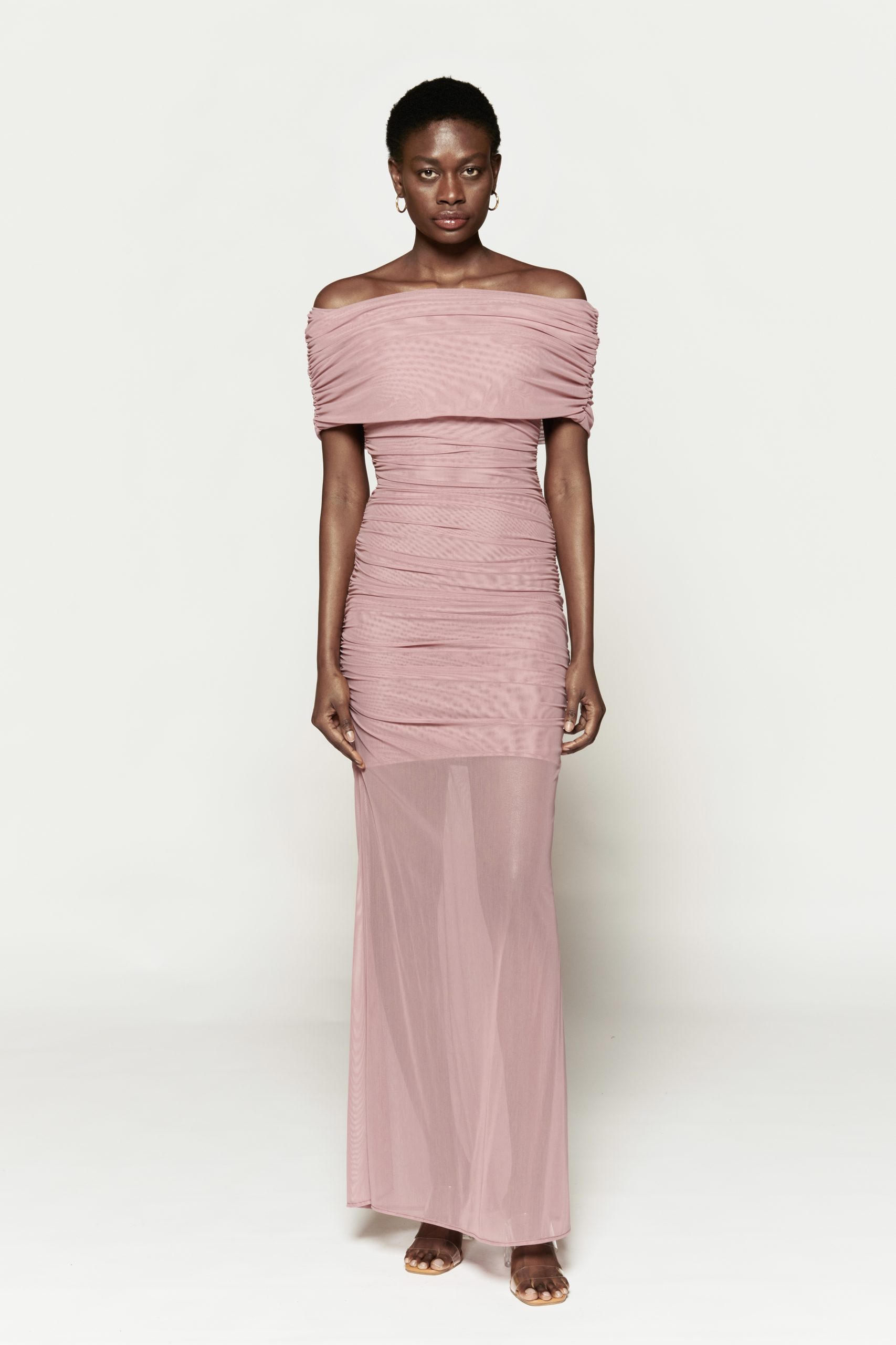 Eterea Abito con maniche removibili old rose